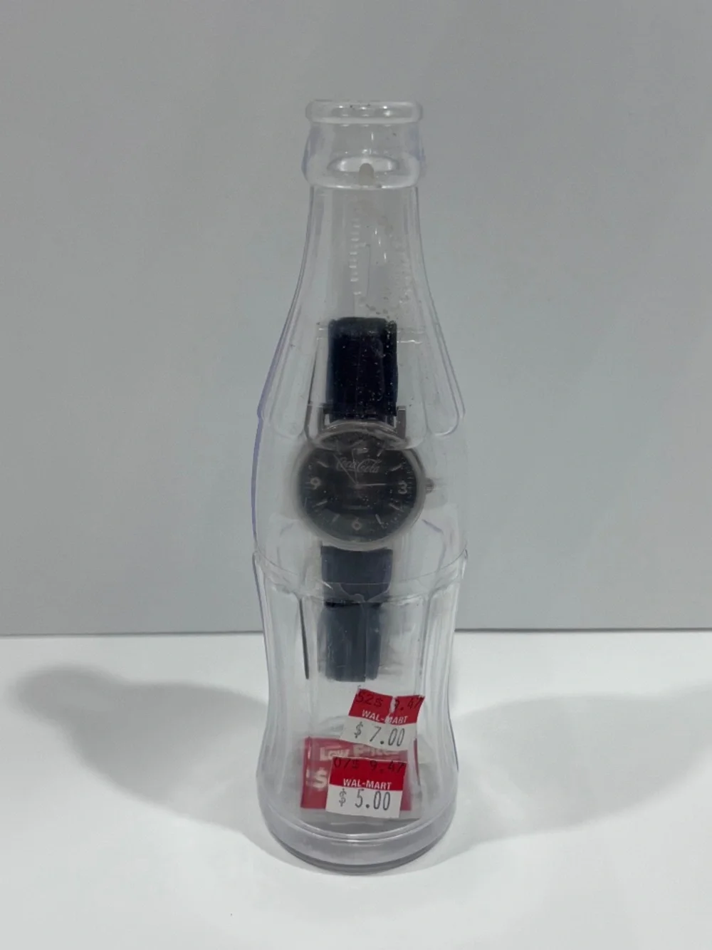 Vintage 2002 Coca-Cola Watch in a Bottle Wrist Watch Black/Silver-analogue (NEW)